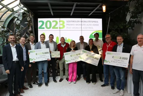 I vincitori del Premio Mobilità 2023: il premio viene assegnato quest'anno per l'ottava volta (Foto: USP/Patrick Thaler)