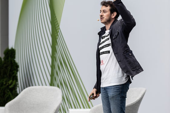 Giovanni Mori bei seinem Vortrag in der Messe Bozen. (Foto: LPA/Luca Guadagnini)