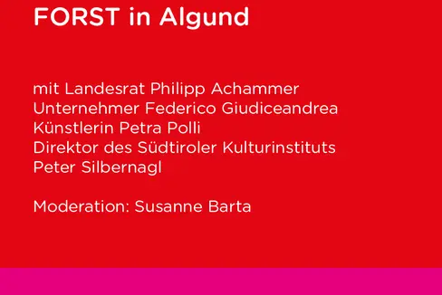 Veranstaltungsreihe #Kulturperspektiven: Der letzte der drei Diskussionsabende mit Landesrat Achammer und Vertreterinnen und Vertretern aus den Bereichen Kunst, Kultur und Wirtschaft findet am 17. Mai in Algund statt.