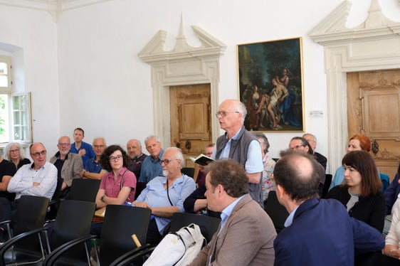 Un vivace dibattito in occasione della presentazione del 50° volume delle “Pubblicazioni dell'Archivio provinciale di Bolzano”. (Foto: ASP/Archivio provinciale di Bolzano)