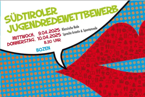 Der von der Pädagogischen Abteilung der Deutschen Bildungsdirektion, vom Landesamt für Jugendarbeit und vom Südtiroler Jugendring organisierte Südtiroler Jugendredewettbewerb 2025 wird am 9. und 10. April in Bozen ausgetragen. (Foto: LPA/Deutsche Bildungsdirektion)