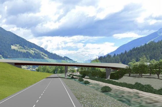 Un ponte eliminerà il passaggio a livello a San Candido, in modo da ridurre i disservizi ferroviari. (Rendering: Dipartimento Mobilità)