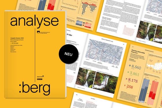 Rivista di settore con articoli e dati della banca dati sugli incidenti in montagna in Alto Adige (Foto: analyse:berg)