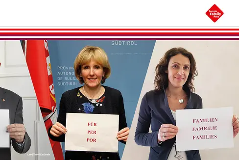 Gli assessori alla Famiglia dell'Euregio, Anton Mattle, Waltraud Deeg e Stefania Segnana (Foto: Euregio)