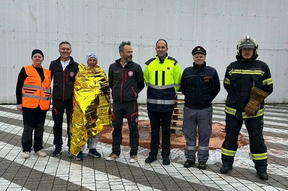 Civil Protect: die Verantwortlichen der Schauübung für Schulklassen (Foto. LPA)