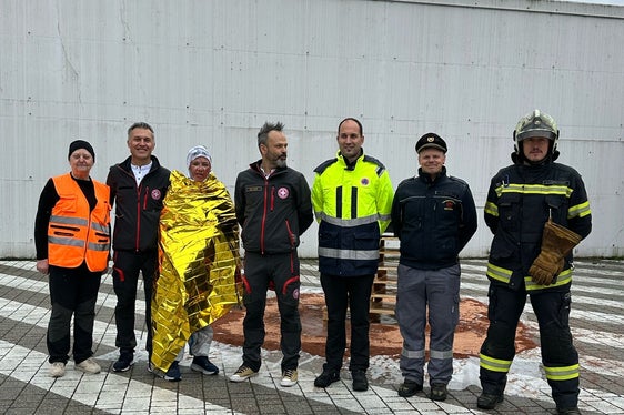 Civil Protect: die Verantwortlichen der Schauübung für Schulklassen (Foto. LPA)