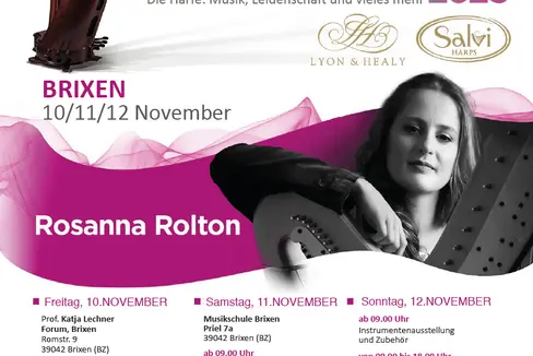 L'arpa sarà lo strumento speciale al centro di Harpissima 2023, l'evento di più giorni della prossima settimana, co-sponsorizzato dalla Direzione provinciale Scuola musicale tedesca e ladina (Foto: ASP)