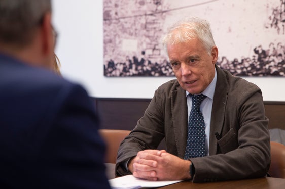 Alberto Rizzo, capo di gabinetto del Ministro della Giustizia del Governo Meloni, Alberto Rizzo, nel corso del colloquio con il presidente Arno Kompatscher (Foto: ASP/Fabio Brucculeri)