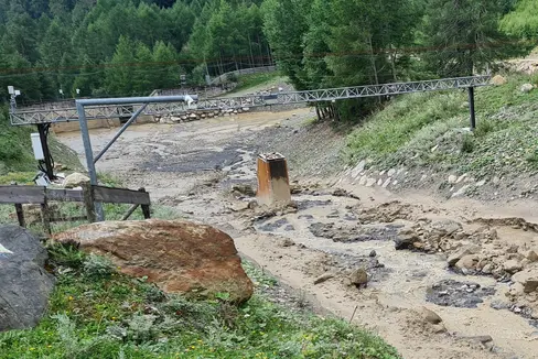 Il monitoraggio del Rio Gadria in Val Venosta: 10 anni di esperienza nello studio delle colate detritiche. Convegno il 21 ottobre, presso la Libera Università di Bolzano (Foto: ASP/Centro funzionale provinciale)