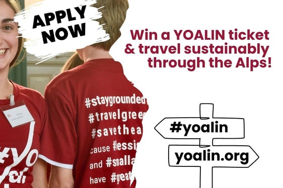 Klimafreundlich die Alpen erkunden – das geht mit einem Ticket von Youth Alpine Interrail (Yoalin). (Grafik: Land Tirol)