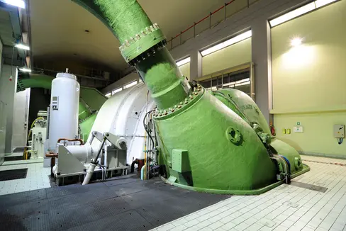 Turbine des Wasserkraftwerks St. Florian (Foto: Sf Energy/https://www.sfenergy.eu/)