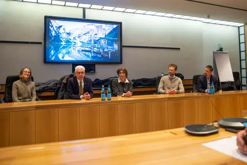 Il presidente Sartori (secondo da sinistra) ha sottolineato la buona collaborazione dell'Ordine degli ingegneri con l'Amministrazione provinciale (Foto: ASP/Fabio Brucculeri)