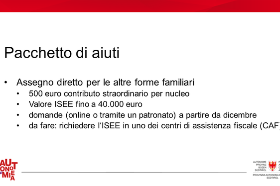 Una delle slide presentate nel corso della conferenza stampa odierna (Fonte: ASP)