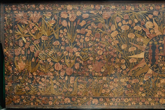 Una testimonianza speciale dell'arte artigianale: il pannello d'altare (tenda) in paglia proveniente dal Museo dell'Abbazia di Novacella. (Foto: USP/Museo dell'Abbazia di Novacella/Johannes Plattner)