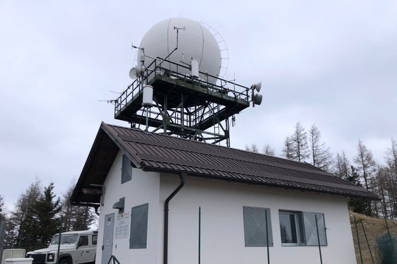 L'attuale radar meteologico sul Macaion (Foto: ASP/Ufficio meteolorolgia e prevenzione valanghe)