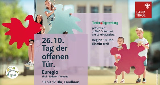 Locandina della Giornata delle porte aperte del 26 ottobre 2025 a Innsbruck (Foto: Land Tirol)