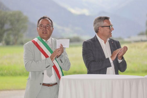 Il sindaco di Vipiteno Peter Volgger e l'assessore provinciale Christian Bianchi (Foto: Stefano Orsini)