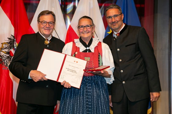 Paula Oberkofler March (Trodena): una delle 29 persone dell'Alto Adige che sono state onorate con la medaglia del merito. (Foto: Land Tirol/DieFotografen)