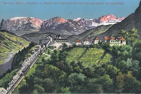 Oggi (21 dicembre), la Giunta provinciale ha approvato la delibera per la protezione diretta del percorso storico della funicolare del Virgolo (Foto: Touriseum, Merano)