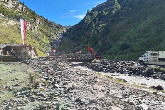Große Schäden sind durch Vermurungen der Ahr auf der Kehreralm entstanden. (Foto: LPA/Landesamt für Wildbach- und Lawinenverbauung Ost)
