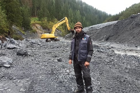 Il 18 agosto l'Ufficio sistemazione bacini montani Ovest ha sgombrato dai detriti il letto del rio Vedretta di Trafoi a Stelvio (Foto: ASP/Ufficio sistemazione bacini montani Ovest)