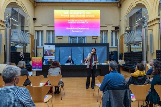 Un'immagine della conferenza odierna sul tema Sessualità e amore nella terza età (Foto: ASP/Greta Stuefer)