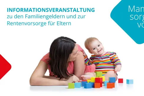 Im Rahmen der Veranstaltungsreihe Mami sorgt vor informieren Landesrätin Deeg und ASWE-Mitarbeiterin Elisabeth Brichta am 18. Mai u.a. über die Beiträge für die rentenmäßige Absicherung der Erziehungszeiten. (Foto: LPA/Ressort für Familie, Senioren, Soziales und Wohnbau)