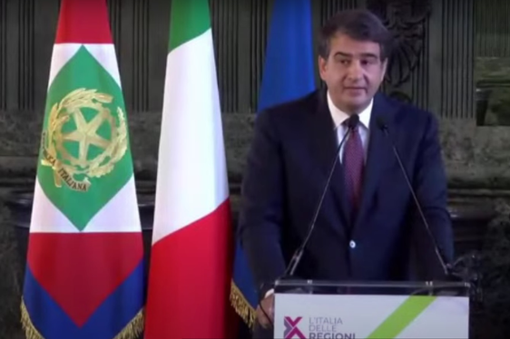 L'intervento del ministro per gli Affari europei, le politiche di coesione e il Pnrr, Raffaele Fitto. (Foto: ASP)