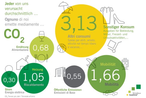 Mit dem KlimaHaus CO2-Rechner ist es möglich, ausgehend von den Südtiroler Durchschnittswerten (im Bild), die persönliche CO2-Bilanz zu berechnen. (Foto: Agentur für Energie Südtirol - KlimaHaus)