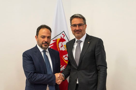 Der neue Direktor des Bozner Sitzes der Banca d'Italia, Michele Benvenuti, und Landeshauptmann Arno Kompatscher (Foto: LPA/Fabio Brucculeri)