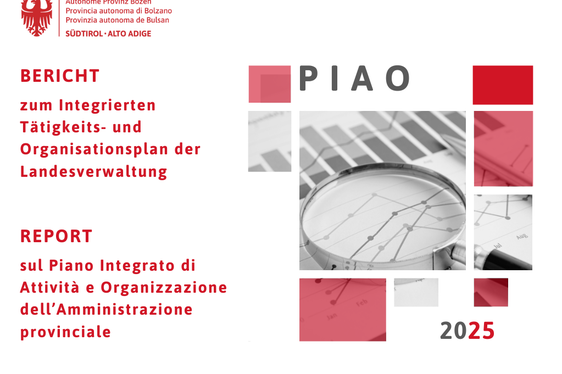 La cover del Report sul PIAO 2025 (Fonte: Ufficio Organizzazione)