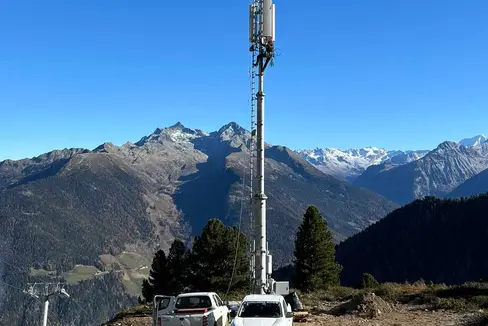 Il nuovo sistema di telefonia mobile DAS (Distributed Antenna System) è stato messo in funzione con successo nel comprensorio sciistico di Speikboden (Foto: USP)