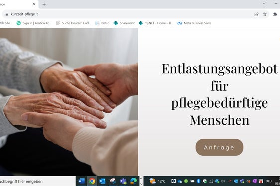 Eine neue Online-Plattform, erreichbar unter www.provinz.bz.it/kurzzeitpflege, erleichtert die Suche nach einem Kurzzeitpflegebett. (Screenshot: LPA)