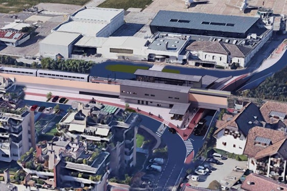Rendering del progetto della stazione di San Giacomo (Foto: USP/STA-Strutture Trasporto Alto Adige SpA)
