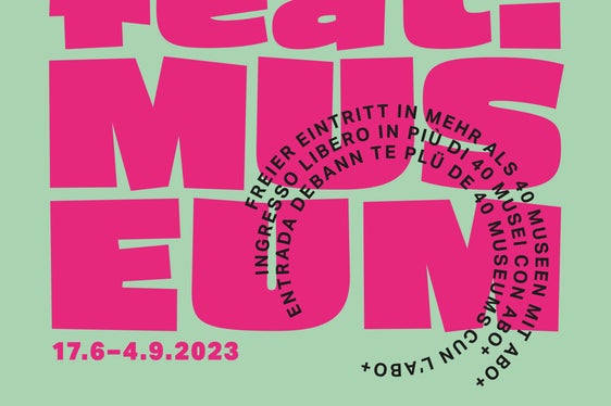 Das Plakat der Aktion Summer feat. Museum 2023: Freier Eintritt in die Museen mit abo+.
