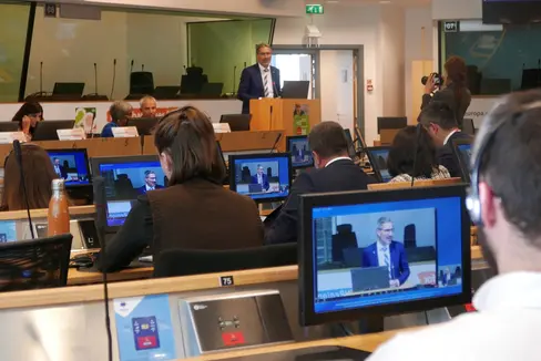 Kompatscher è intervenuto in qualità di relatore sulla politica alimentare sostenibile in una riunione ad alto livello del Comitato Europeo delle Regioni (Foto: ASP)