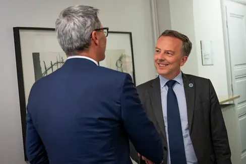 Il presidente Arno Kompatscher ha ricevuto a Palazzo Widmann l'ambasciatore francese in Italia, Martin Briens.
(Foto: USP/Fabio Brucculeri)