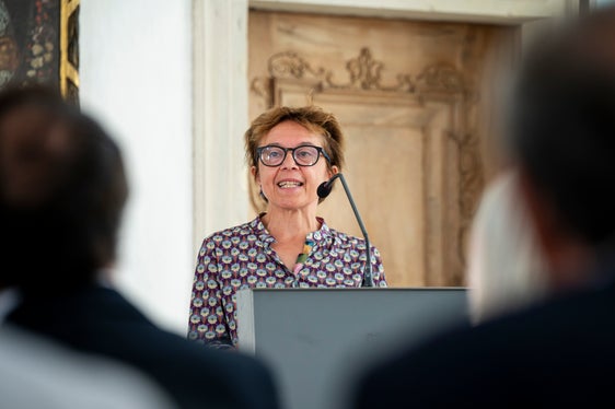 Christine Stufferin, presidente della Fondazione Alexander Langer, ha definito importante il passo compiuto con la messa sotto tutela dell'archivio Langer. (Foto: USP/Fabio Brucculeri)