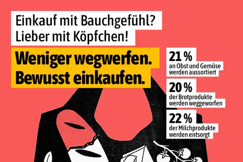 Rund um den Internationalen Tag gegen Lebensmittelverschwendung präsentiert Landesrätin Pamer am 28. September die Kampagne des Landes zur Reduzierung von Lebensmittelabfällen. (Grafik: Amt für Öffentlichkeitsarbeit)
