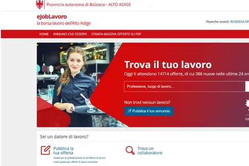 La borsa lavoro dell'Alto Adige eJobLavoro offre l'accesso ad un numero sempre più grande di posti di lavoro liberi. Vi è stata inoltre integrata anche la piattaforma Karriere Südtirol. (Foto: USP)
