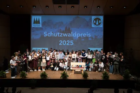 In Brixen wurde am 14. März der Schutzwaldpreis 2025 verliehen. (Foto: LPA/Landesabteilung Forstdienst/Matthias Gritsch)