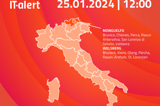 Italienweit wird derzeit das neue Alarmierungssystem anhand konkreter Szenarien getestet, in Südtirol heute mit der Simulation eines Bruchs der Staumauer Welsberg des künstlichen Staubeckens in der Gemeinde Olang. (Foto: LPA/Dipartimento di Protezione Civile/Landesamt für Öffentlichkeitsarbeit)