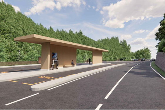 Der neue Busbahnhof soll einen bequemen und sicheren Umstieg zu den öffentlichen Verkehrsmitteln ermöglichen. (Rendering: LPA/Baucon, Simon Neulichedl)