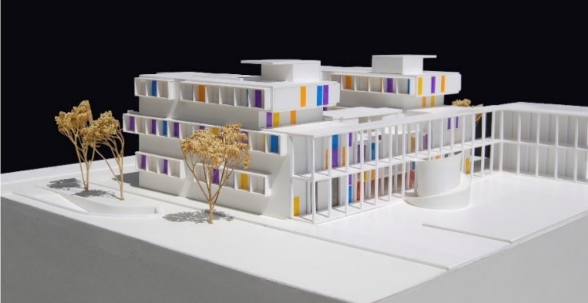 Il rendering dello studentato che verrà realizzato presso l’areale ospedaliero di San Maurizio a Bolzano (Immagine: ASP/ Ripartizione Edilizia)