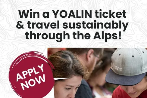 Giovani tra i 18 e i 27 anni possono richiedere fino al 20 maggio uno dei 150 biglietti Youth-Alpine-Interrail, per esplorare gratuitamente e in modo sostenibile la regione. (Grafica: Land Tirol)