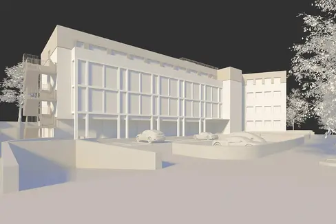 Das Modell des erweiterten Gesundheits- und Sozialsprengels in der Romstraße 3 in Meran (Foto: LPA/Abteilung Hochbau)