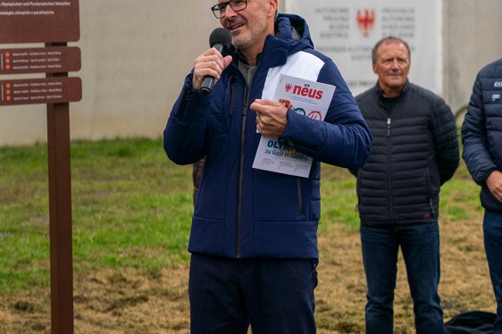 Il presidente della Provincia autonoma di Bolzano Arno Kompatscher: Per noi questo evento significa anche guardare al futuro, mantenendo fede al concetto di legacy: perché grazie ai Giochi, questo impianto sarà accessibile tutto l'anno, soprattutto alle nuove generazioni”. (Foto: USP/Daniel Von Johnston)