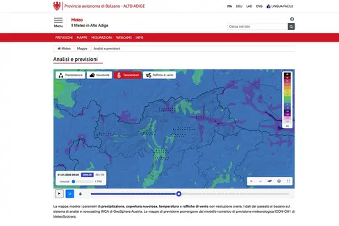 Il nuovo portale meteo: le mappe.