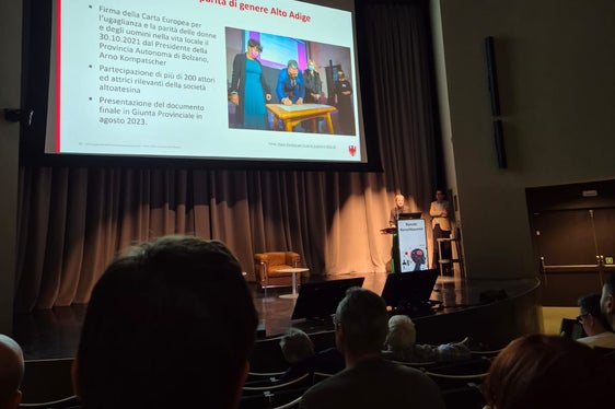 Nel corso della conferenza organizzata dalle quattro società in house di Cerchio-ICT è stato affrontato anche il tema del superamento del divario di genere. (Foto: IAA)