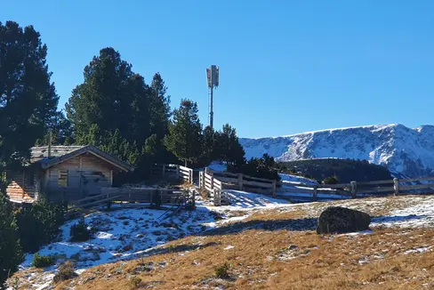 Un'immagine dell'impianto attualmente esistente sulla Getrumalm a Sarentino. (Foto: ASP/RAS)